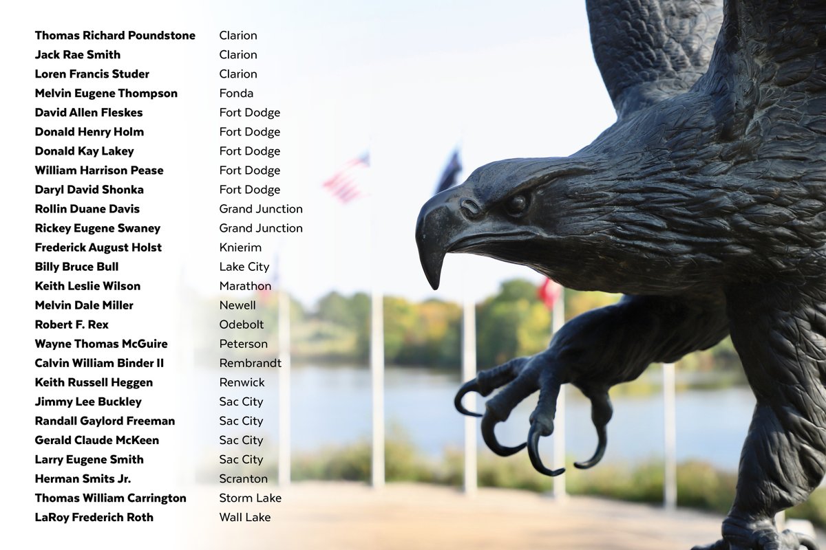 We need your help! Iowa Central is working on a biography of service members who died in Vietnam. Do you know any of the names below? Any of their family/close friends? Can you help us with finding a contact for any of them? Learn more at facebook.com/iowacentral #TritonNation