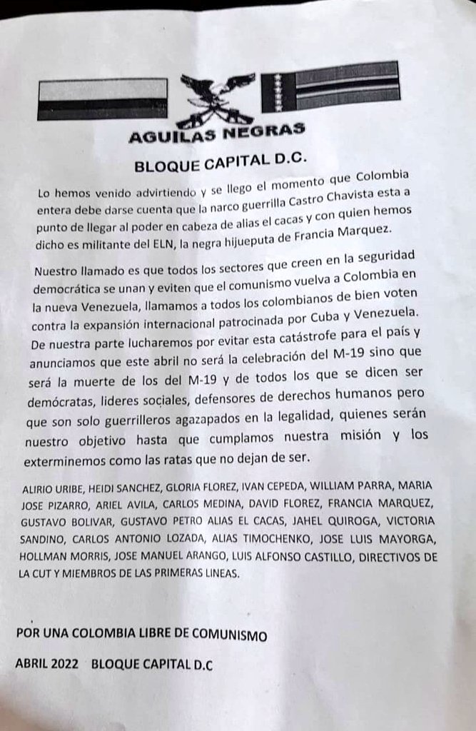 Francia Márquez Mina tweet media