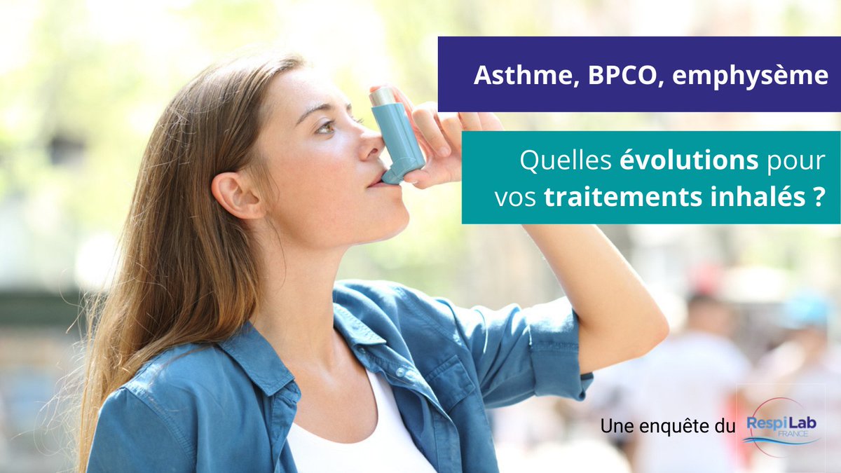 respirsante's tweet photo. [#Enquête🔎 à destination des #patients] 
#Asthme, #BPCO, #emphysème, les enjeux autour du bon usage des traitements inhalés sont nombreux. Comment améliorer l’utilisation et l’appropriation de ces dispositifs❓ 

N'hésitez pas à relayer cette enquête ➡️ https://t.co/0HTLon1zmm https://t.co/o440CRanof