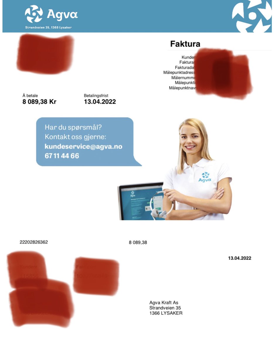 If the 🇳🇴Norwegian state🇳🇴 had not decided to help pay the electricity bills, my bill would not be 800€ but 1600€!  and this for march only 😱 luckily the girl smiles on the bill 😅