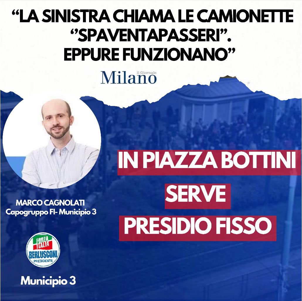CagnolatiMarco's tweet photo. In Piazza #Bottini serve un presidio fisso
#Milano #Cagnolati #MarcoCagnolati #ForzaItalia #ForzaItaliaMilano #ForzaItaliaLombardia #LambrateFS #Zona3 #degrado #SindacoSala #Difesa #EsercitoItaliano #PoliziaLocale #PoliziaDiStato #Polizia #Militari #Municipio3 #Lambrate https://t.co/yyPeVLWPGh