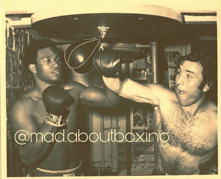 @GeorgeForeman and @GeorgeChuvalo 
One of the hardest hitters alongside one of the toughest chins…