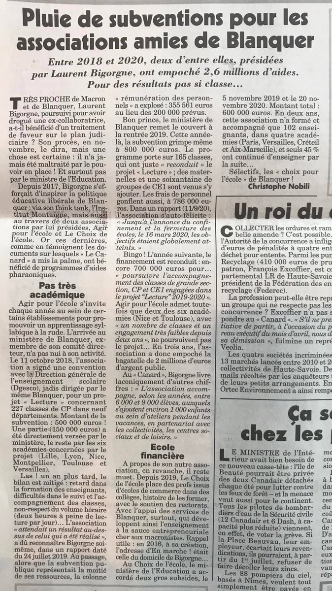 Blanquer est si proche de Laurent Bigorgne qu’il s’est engagé jusqu’à lui téléphoner personnellement pendant sa GAV (libé).
Il lui a aussi fait de beaux cadeaux avec nos sous…
#BlanquerVole #InstitutMontaigne #MacronDehorsDesLePremierTour