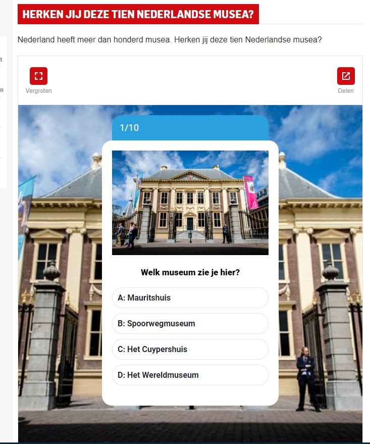 Heb jij al de museumquiz van <a href="/ADnl/">AD.nl</a> Fun gespeeld? Wij vroegen ons af wat het antwoord is op deze vraag.🤔Weet jij het? #mauritshuis #spoorwegmuseum #cuypershuis #wereldmuseum #MuseumWeek