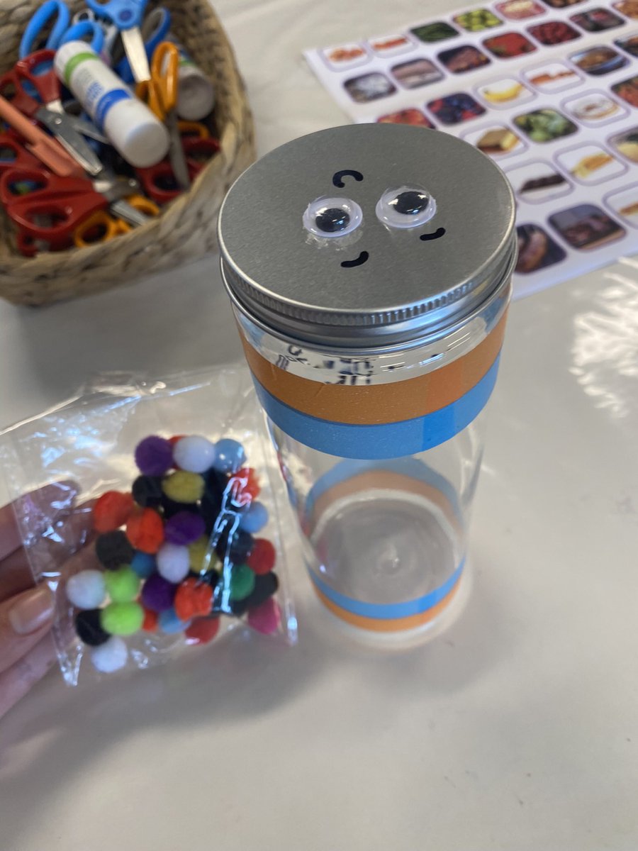 MsTsiav's tweet photo. Happy Tuesday! A little behaviour management strategy introduced today. Every time the kids behave well as a class they get a Pom Pom in Jerry’s Jar. If they reach the top they get a popcorn and movie day. So today was a good day thank you Jerry ! #acuedu_p https://t.co/mRcF8ru8ab
