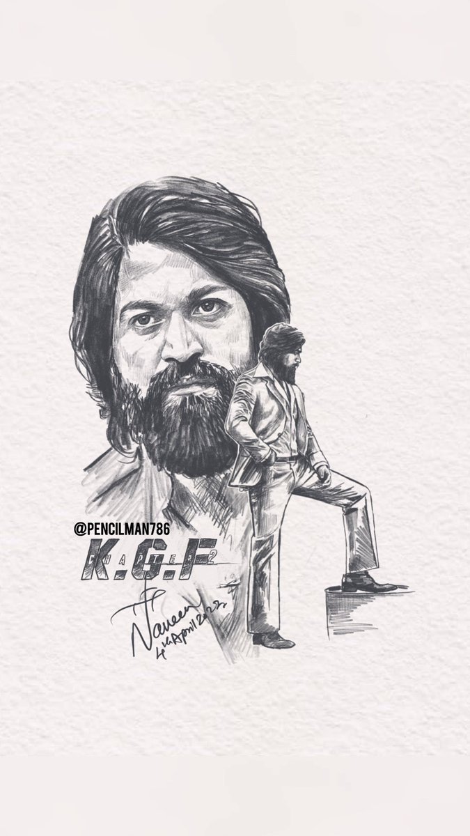 Quick sketch of super talented actor @TheNameIsYash #YashBOSS𓃵 #KGF2OnApril14 #KGF2 #KGF2Trailer #kgf #Yash @YashTrends @Rockingstar211 @Rockingstar25 @MHiremath07 @TheNameIsYash88