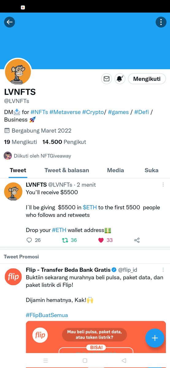 Leonvj89's tweet photo. @LVNFTs @MetaNFTPunk Done
ETH trus wallet
0x1B133079a426F06bf37d13FcDD40C9cB077f5272 https://t.co/vNgAQ7nRIQ