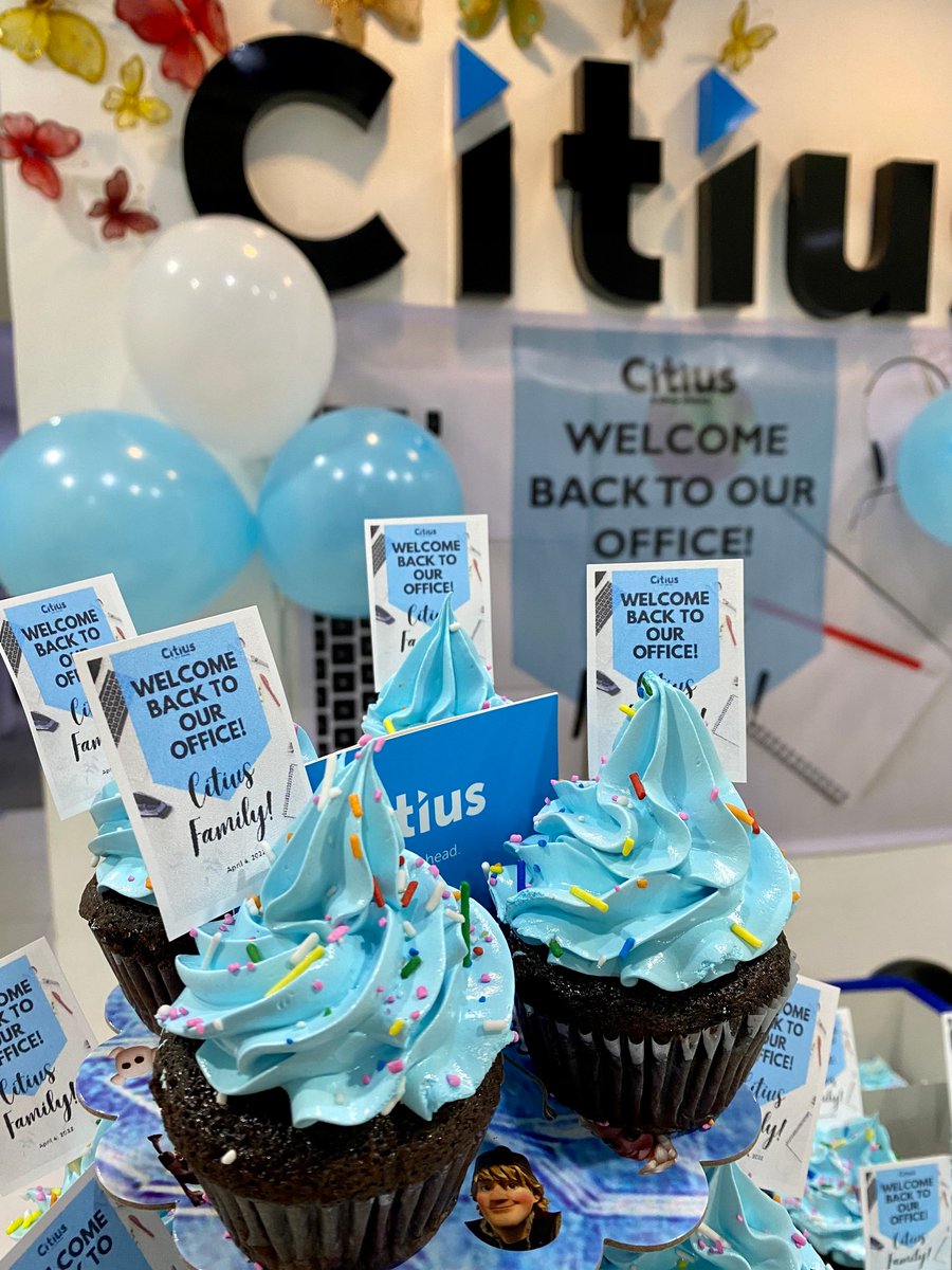 SolutionsCitius's tweet photo. Citius Solutions Corporation, together with the CEO and COO welcomed the Citius Family with cupcakes and balloons in the office as the government issued the return to office mandate starting April 1, 2022. 
Welcome back to office Citius Fam!
#rto
#citiuscolutionscorporation https://t.co/0YUTCwjEte