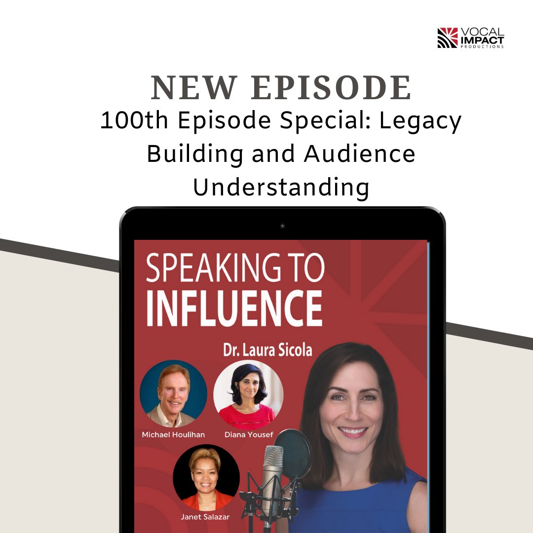 Laura Sicola, PhD (@laurasicola) on Twitter photo On this week's episode of Speaking to Influence Laura Sicola is celebrating the 100th episode of the podcast!
<a href="/barefoot_spirit/">Barefoot Wine Founders</a> <a href="/changeWATERLabs/">change:WATER Labs</a>
@JanetCSalazar2
apple.co/3DJc7u0
#speakingtoinfluence #vocalimpactproductions #leadershipmatters On this week's episode of Speaking to Influence Laura Sicola is celebrating the 100th episode of the podcast!
<a href="/barefoot_spirit/">Barefoot Wine Founders</a> <a href="/changeWATERLabs/">change:WATER Labs</a>
@JanetCSalazar2
apple.co/3DJc7u0
#speakingtoinfluence #vocalimpactproductions #leadershipmatters