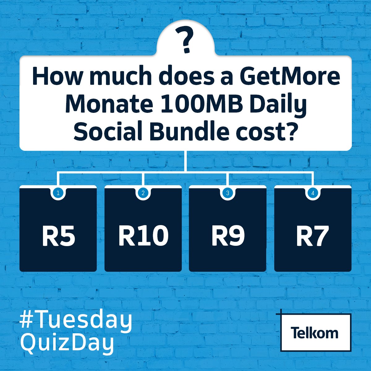 Competition time 🎉, give us the correct answer for a chance to win a share of Smartload funds! #TuesdayQuizDay