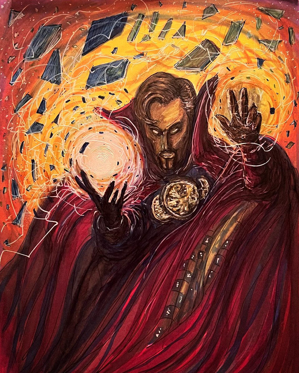 BertRotundo's tweet image. Here’s my official entry in the @Marvel @DrStrange into the Multiverse of Madness art contest.  Huge fan of Doctor Strange, the MCU and had a lot of fun taking up the challenge.  #doctorstrangecontest