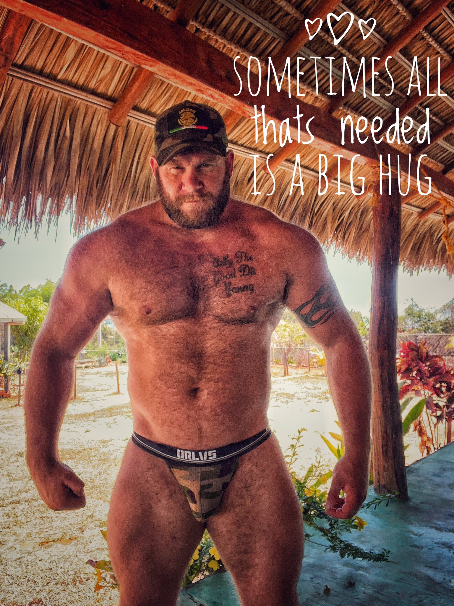 I’ve learnt that there is more power in a good strong hug than a thousand meaningful words…??

#gaybear