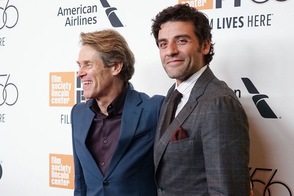DailyDaphoto's tweet photo. Willem Dafoe and his AT ETERNITY’S GATE costar Oscar Isaac at the 56th New York Film Festival in 2018 (1/2) https://t.co/5MnQSgEVfX