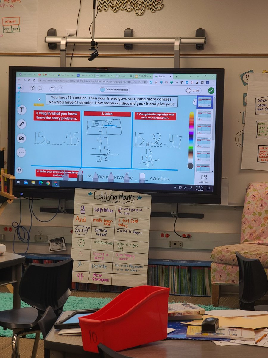 When you walk into 2nd grade and see them teaching strip diagrams. 😁 Such a great strategy, I bet when they get to 4th grade they'll be ready to rock UPS and Check! Great job <a href="/MrsMankoff/">Lisa Mankoff</a>