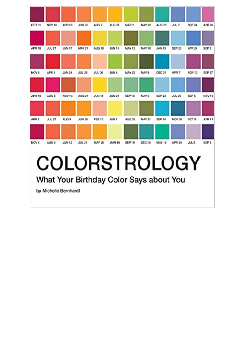 READ/DOWNLOAD Colorstrology What Your Birthday Color Says about You