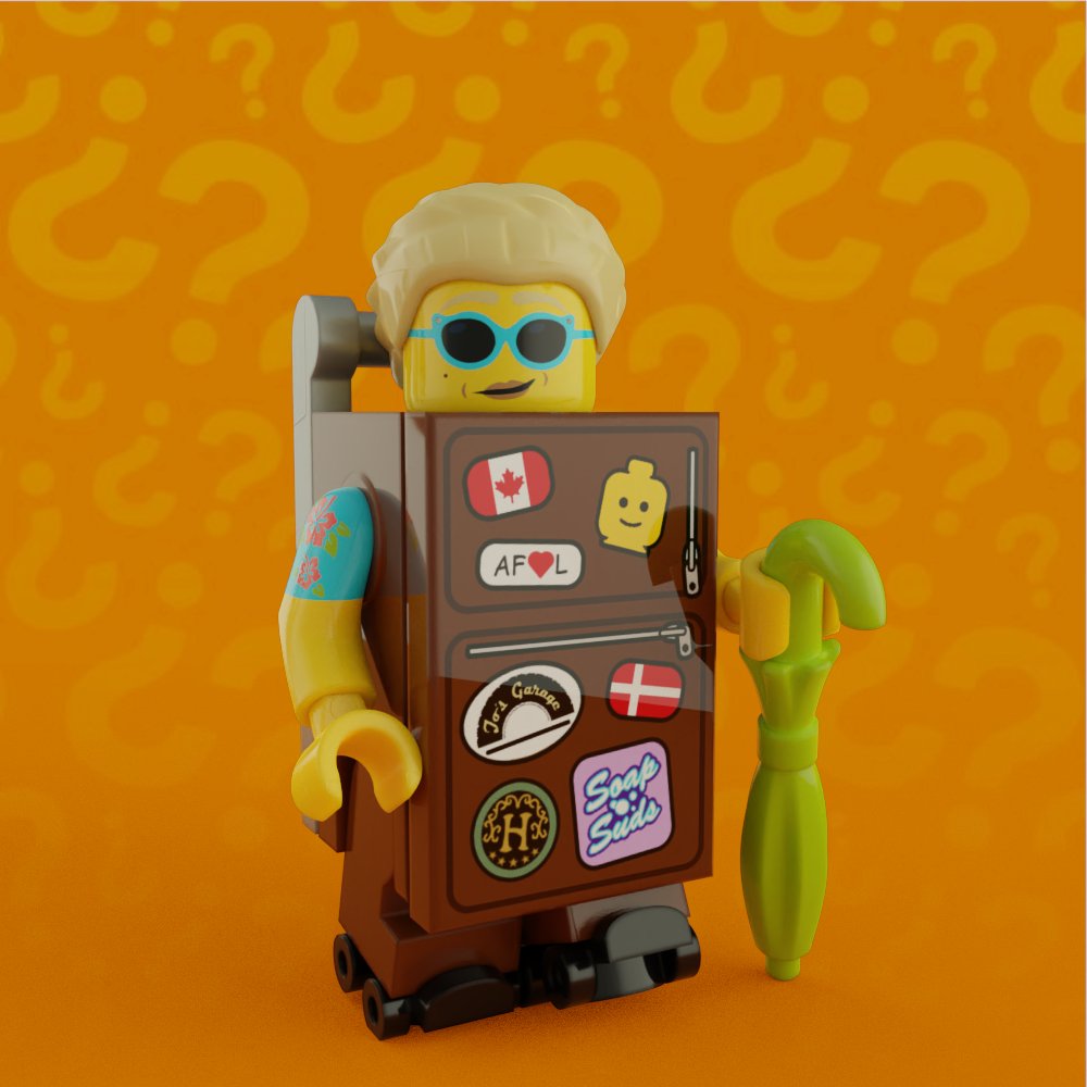 It's time to travel and Brick387's Suitcase Lady is an old pro! #lego #cmf
