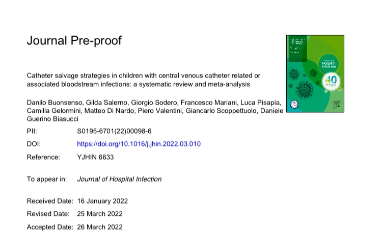surf4children's tweet photo. super happy to share this metanalysis on catheter salvage in children with CLABSI/CRBSI, designed for a @PIDOxford assignment.
what is your practice? do you always remove the catheter? probably not needed as much as historically thought..

 https://t.co/HayQ1cENej https://t.co/42Ir1pzOtw