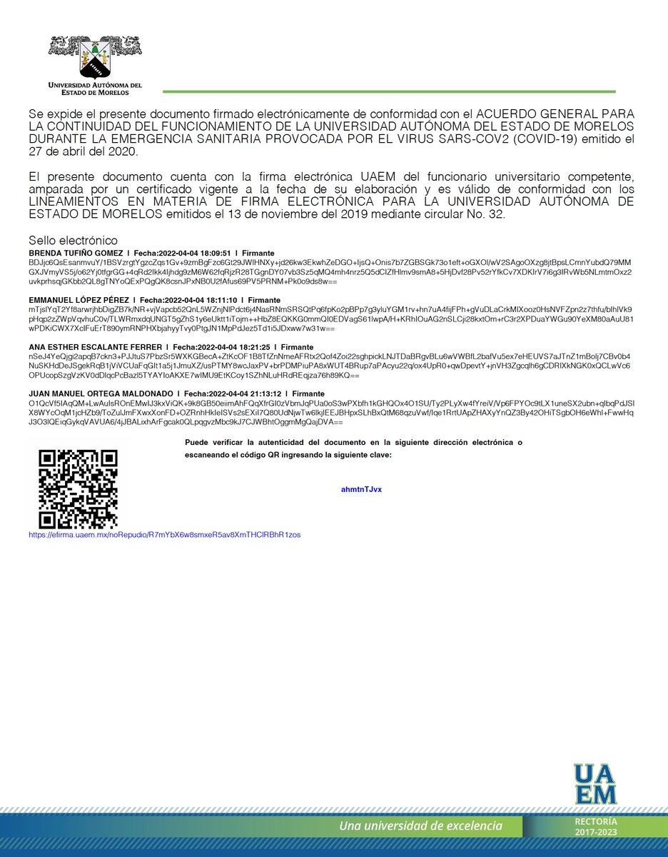 socialuaem's tweet photo. Comunicado de los miembros del Cuerpo Académico de Seguridad Social Multidisciplinaria y Desarrollo Social en relación a las notas periodísticas y videos publicados el 4 de abril de 2022 que involucran a una de nuestras integrante del CA https://t.co/347ZIETTxJ