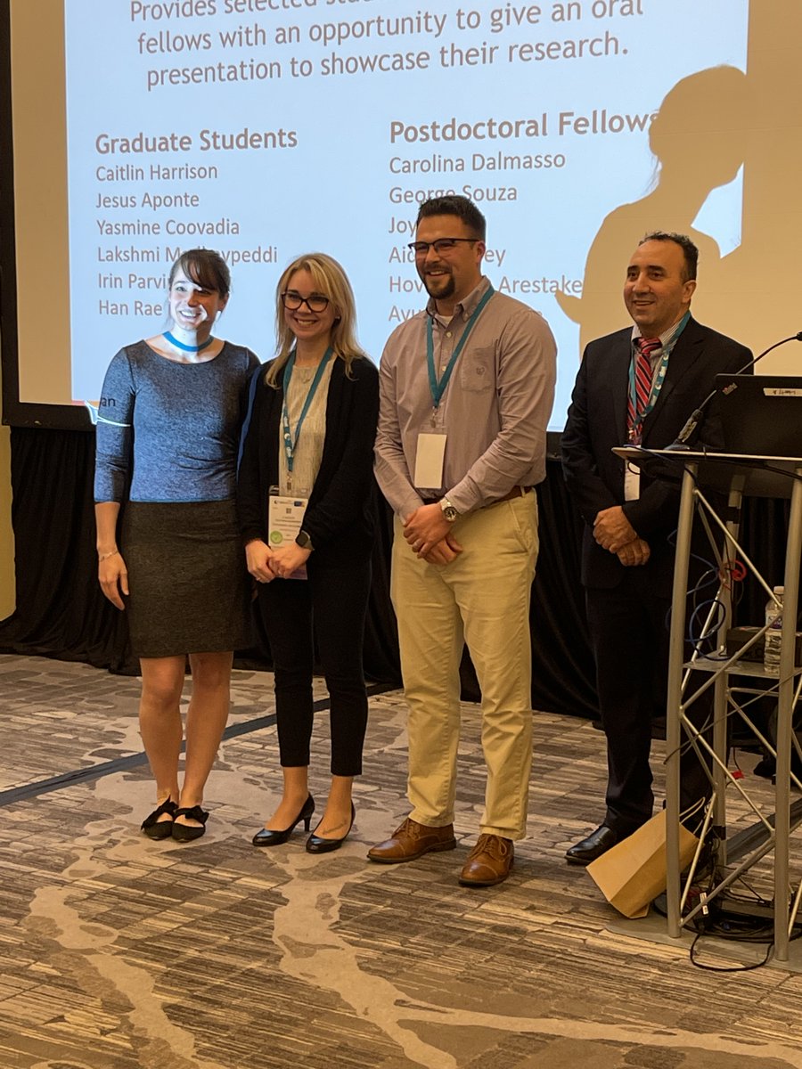 egkrause_gsu's tweet photo. Congrats for to @scientistcaitb on winning the NCAR nation award for best grad student presentation. You're a badass young investigator. Your mentor, Annette de Kloet, and I are beaming with pride!!! #EB2022 https://t.co/CfO92d3GzA
