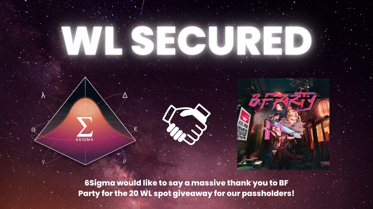 6SigmaNFT's tweet photo. After our hugely successful AMA this morning with @AgentJHC and his @B_F_Party project - we're delighted to have secured 20 WL spots for his upcoming project to be raffled to our passholders. Massively appreciated! https://t.co/emdBKYCnXp