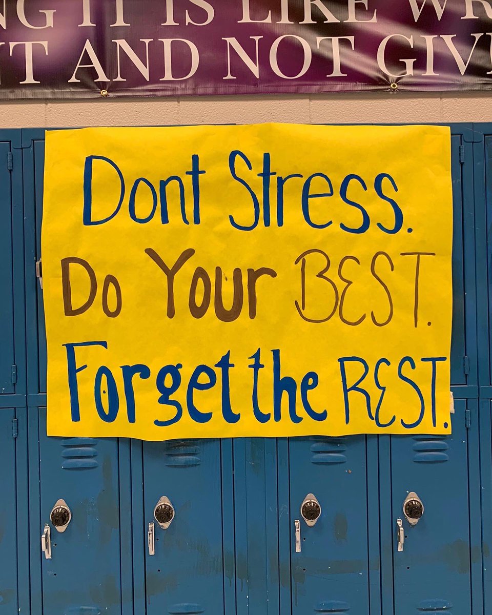 EPHStuCo's tweet photo. EPHS Student Council and Student Leadership students wish everyone the best of luck Tuesday and Thursday April 5th &amp; 6th, 2022 with their English EOC tests. They have been hard at work creating these signs and banners for you. https://t.co/iADPFk3J5b