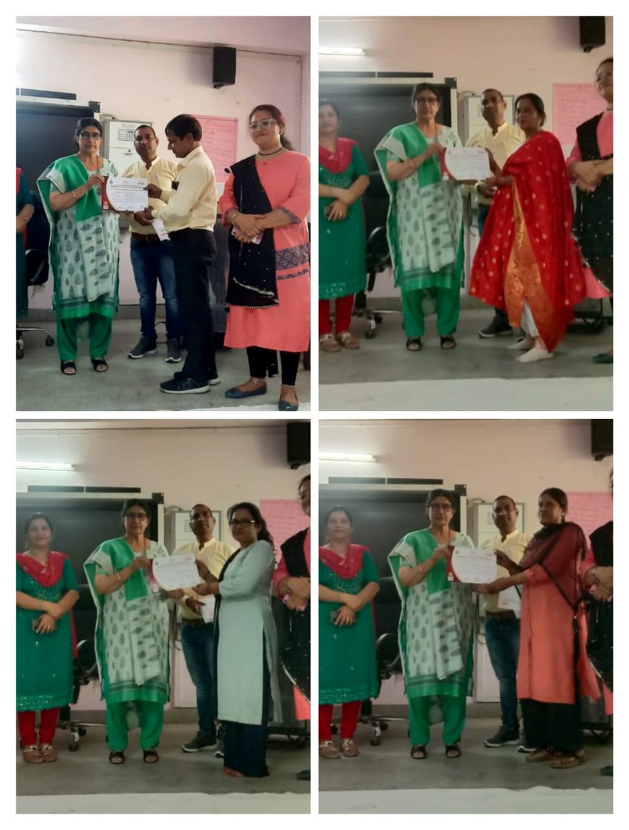 DeeoKaithal's tweet photo. खंड कैथल में ग्रु�� 5,व 6 बहुत खुशनुमा माहौल में संपन्न हुए। जिसमें जिला मौलिक शिक्षा अधिकारी श्रीमती चन्द्रकला रापड़िया जी ने सभी प्रतिभागियों को प्रमाण-पत्र देकर सम्मानित किया। https://t.co/teZNINzLvU