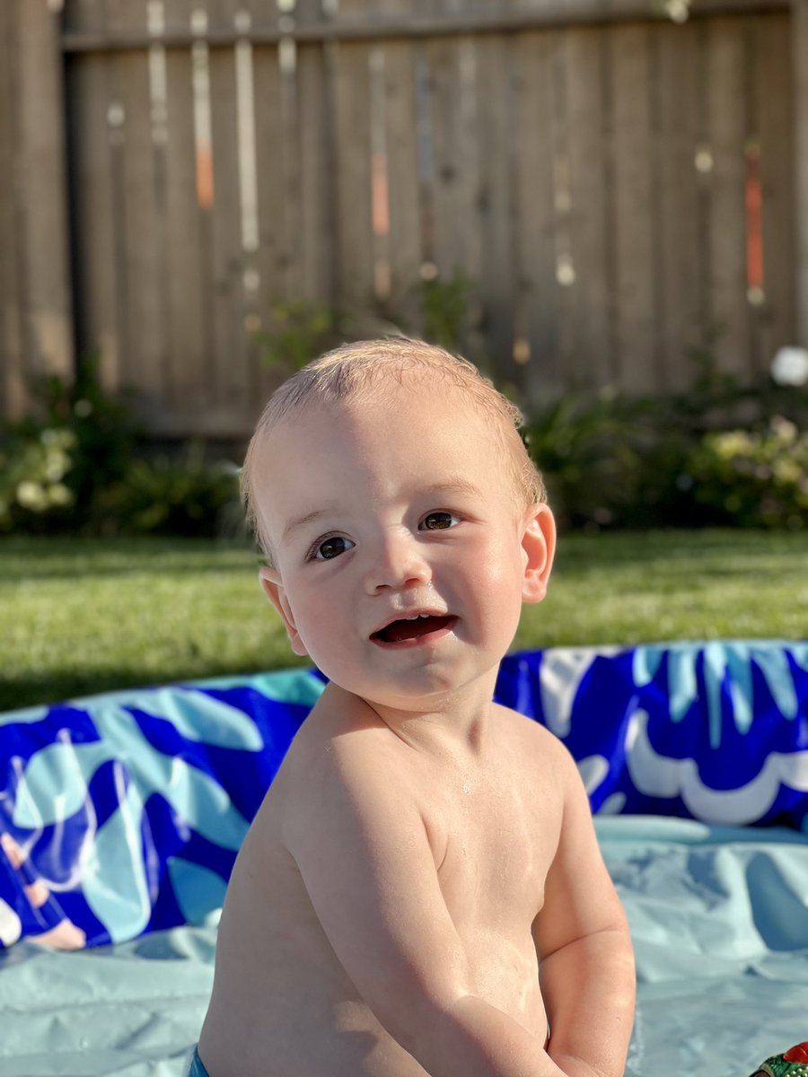 tannerswire's tweet photo. @Admiral_Bergie @OnAirJustin My son is a big fan too. This his him chilling in his pool while we were listening to your podcast earlier today https://t.co/JxphfntECz