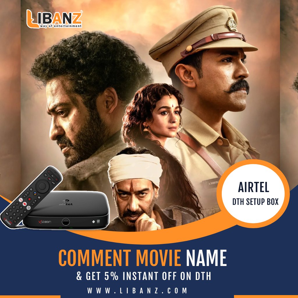libanzb2b's tweet photo. Comment Movie Name &amp; Get Flat 5% OFF 💥
Libanz India No.1 DTH Seller and Offers Airtel HD Set Top Box COD Available &amp; Quick Installation &amp; 24 X 7 Services Available 💥 For More Visit -https://t.co/BJmvniXUWk | Or Order Now +91-8010339339 https://t.co/LXFS0dpBUp
