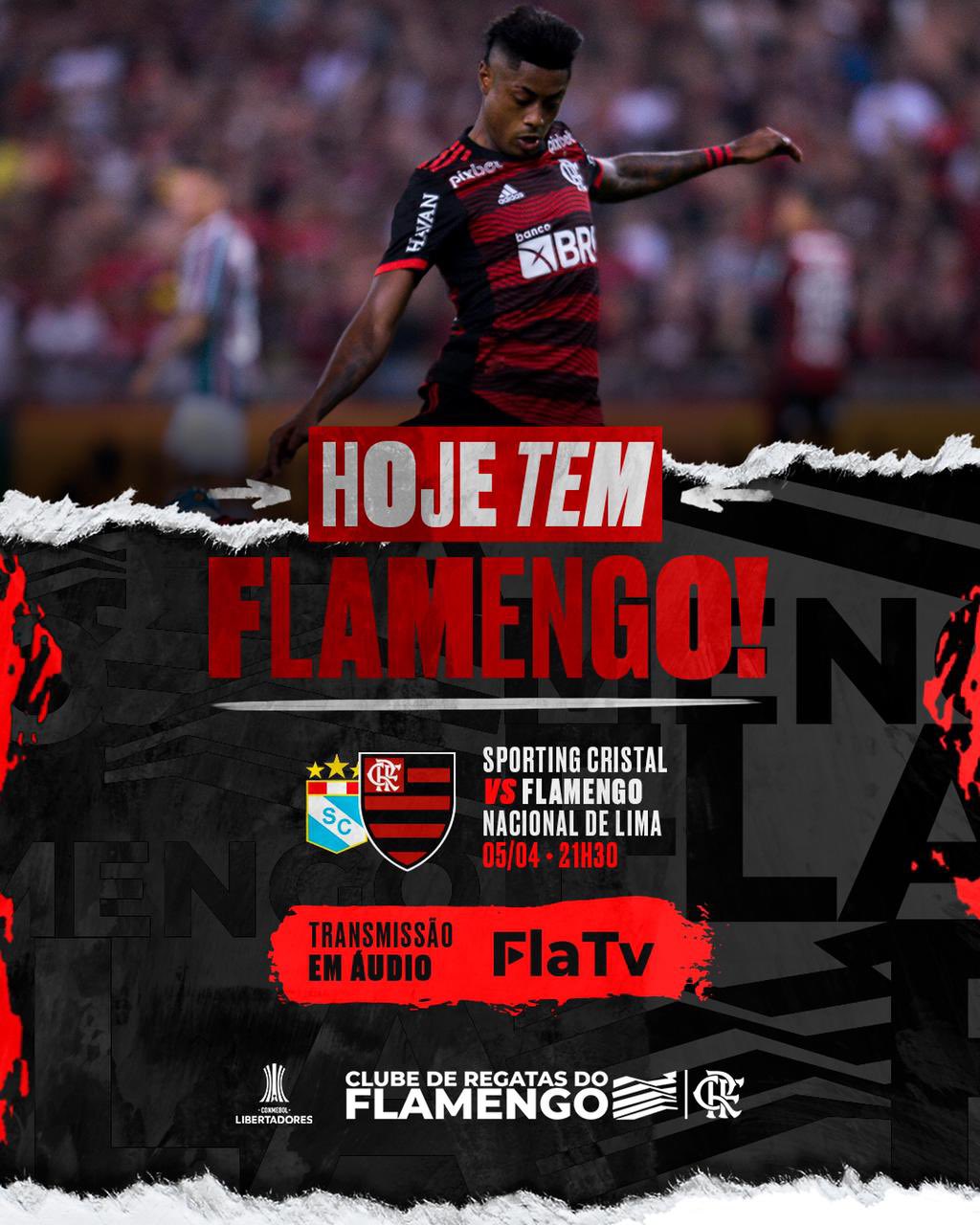 Onde vai passar o jogo do Flamengo hoje x Sporting Cristal ao vivo