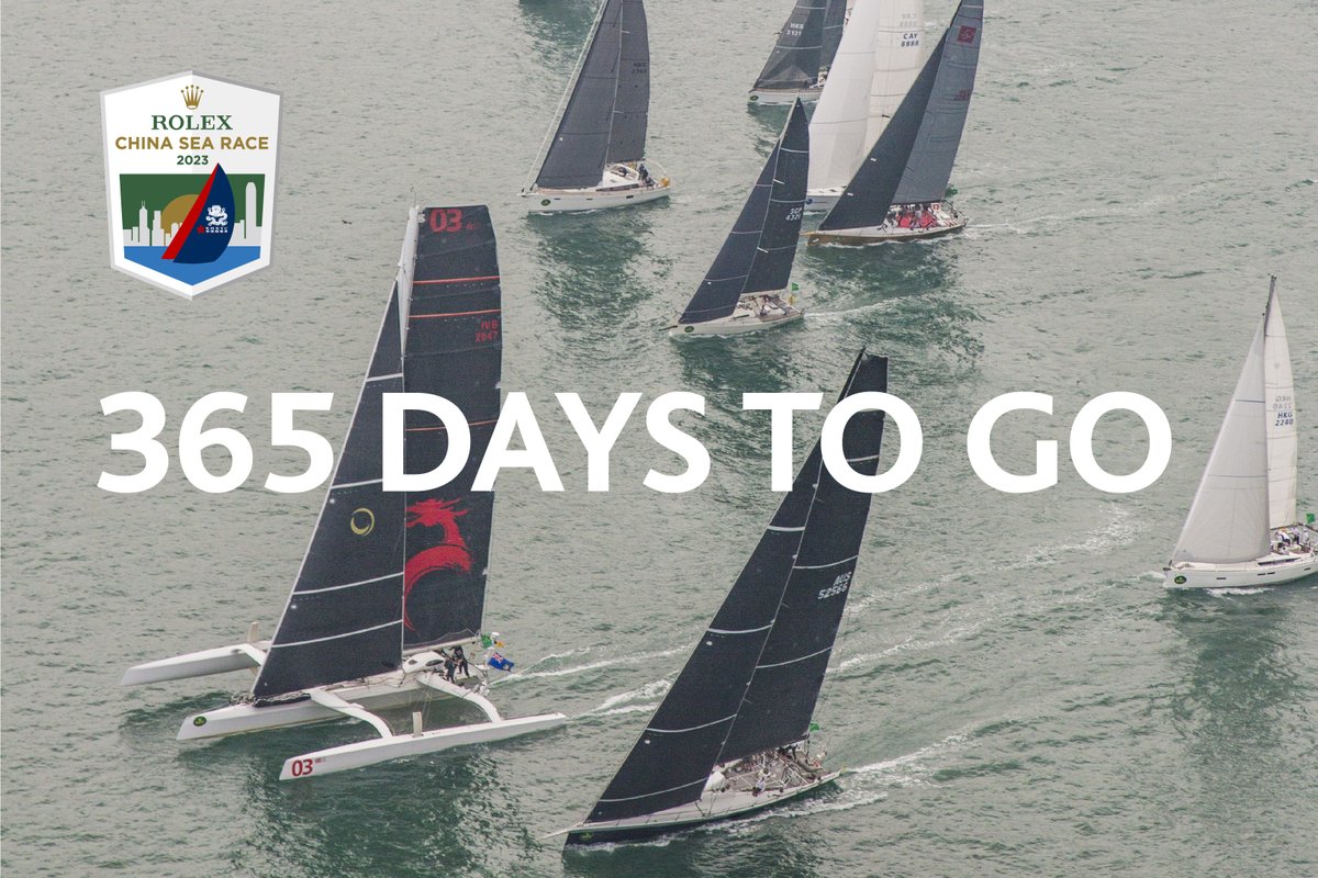 One year to go until 2023 Rolex China Sea Race!  The Race will start one year from today on 5 April 2023 in Hong Kong’s iconic harbour and take competitors 565nm across the South China Sea to Subic Bay in the Philippines.
Online entry:ow.ly/TE9L50Izq34