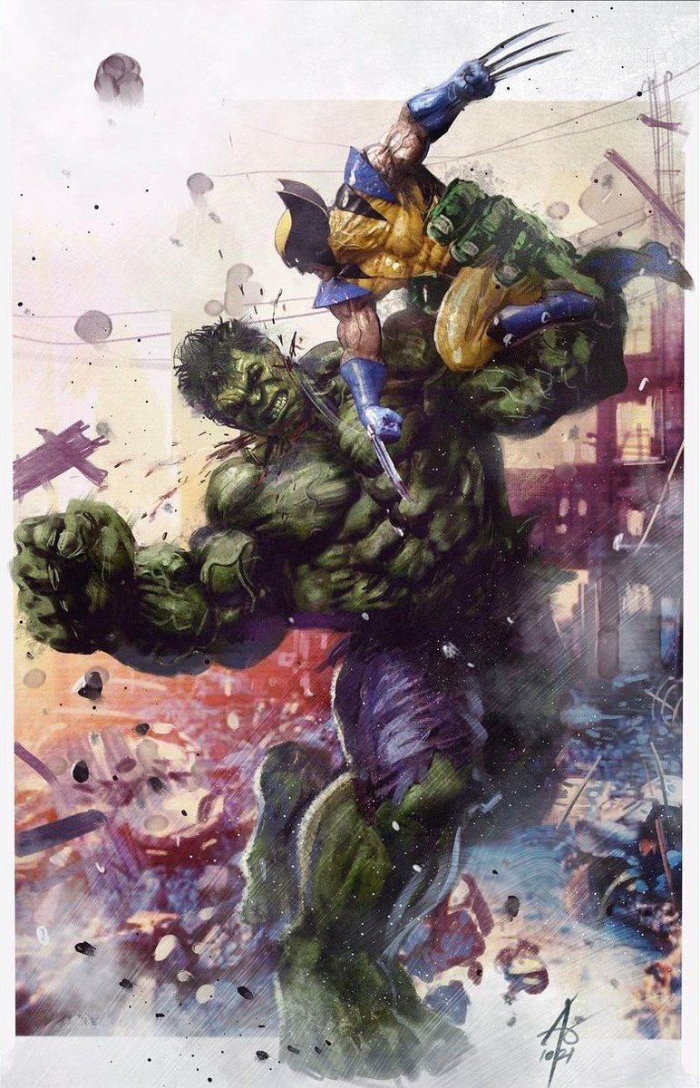 theaginggeek's tweet photo. Wolverine vs. Hulk by Rudy AO
#Wolverine #Hulk https://t.co/kJrwpdETrs