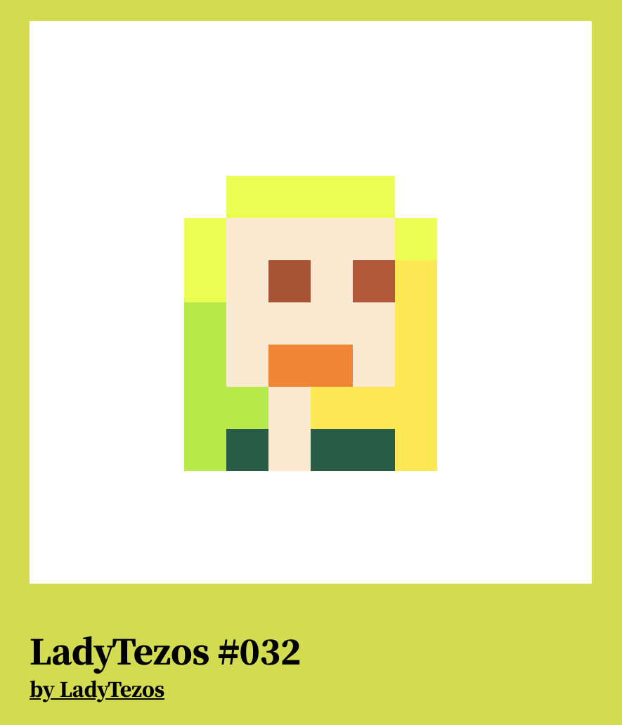 A new Lady just came <a href="/8bidou/">8bidou</a> 👠👜💄

🟨8bidou.com/item_detail/?i…

#8bidou #tezos #SMOL4SMOL #NFTs #NFTdrop #pixelart