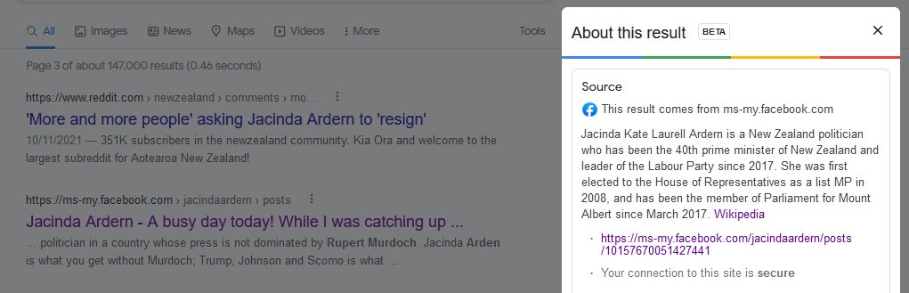Light42Lime's tweet photo. @NewshubPolitics Really?  Perhaps the "fact checkers" should ask Ardern about her deleted post on her facebook page in response to the below comment.  Google traps the unwary.  Here is the link to that comment.  Open it and see what you get.

https://t.co/bjxSGJAGuk https://t.co/8SGpF2m6ud