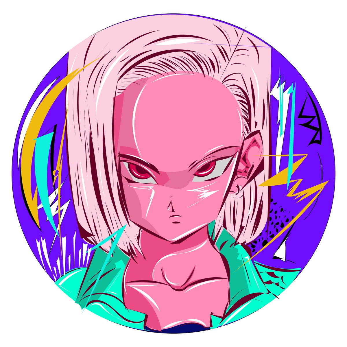 GapeeMusic's tweet photo. “Droid” #DragonBallZ #DragonBallSuper #anime #animeart #contemporaryart #abstractart #abstract https://t.co/nFLSR2OQuj