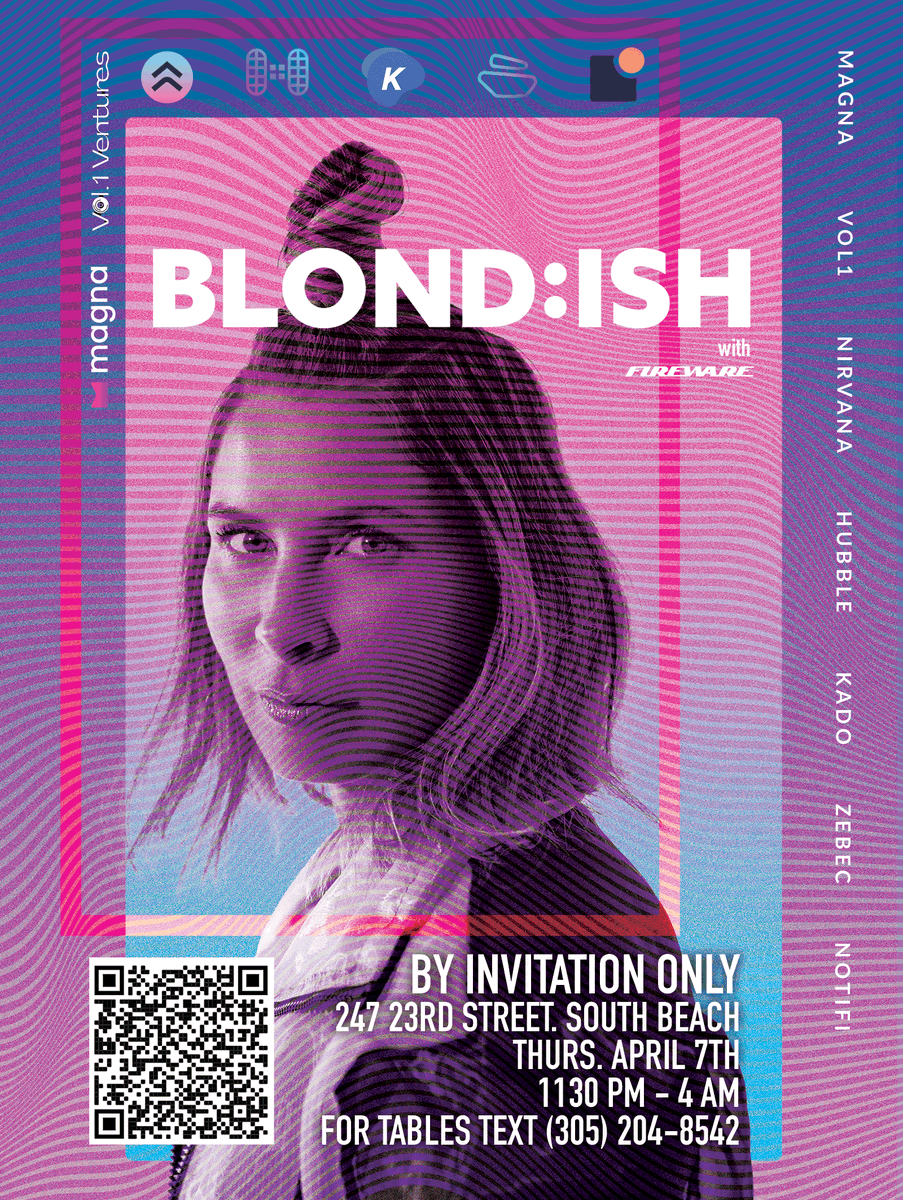 🌟🌴 Win an invite to the exclusive Blond:ish Miami Party! 🌴🌟

FOUR invites are up for grabs! 🙌

For a chance to win:
✅  Follow <a href="/nirvana_fi/">Nirvana 📿</a>
✅  Retweet &amp; tag 3 friends

Lucky winners will be randomly selected on 6 April at 18:00 UTC.

Namaste &amp; good luck! 🙏