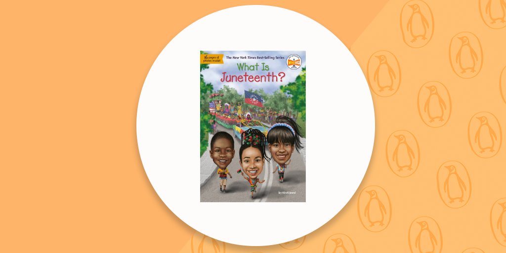 Happy #BookBirthday to WHAT IS JUNETEENTH by @shesgotthemic & WHO HQ, illus. by Manuel Gutierrez! Readers 8-12 can discover more about Juneteenth, the important holiday that celebrates the end of chattel slavery in the United States. 

Learn more: bit.ly/3uaWKY6