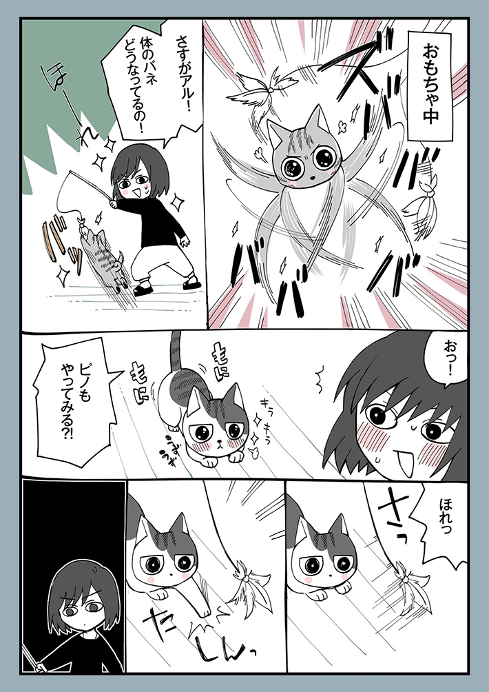 「もしかして…運動音痴!?」 飼い猫と、おもちゃで遊んでいると…? https://t.co/tz9zneDlh3 @grapeejpより 