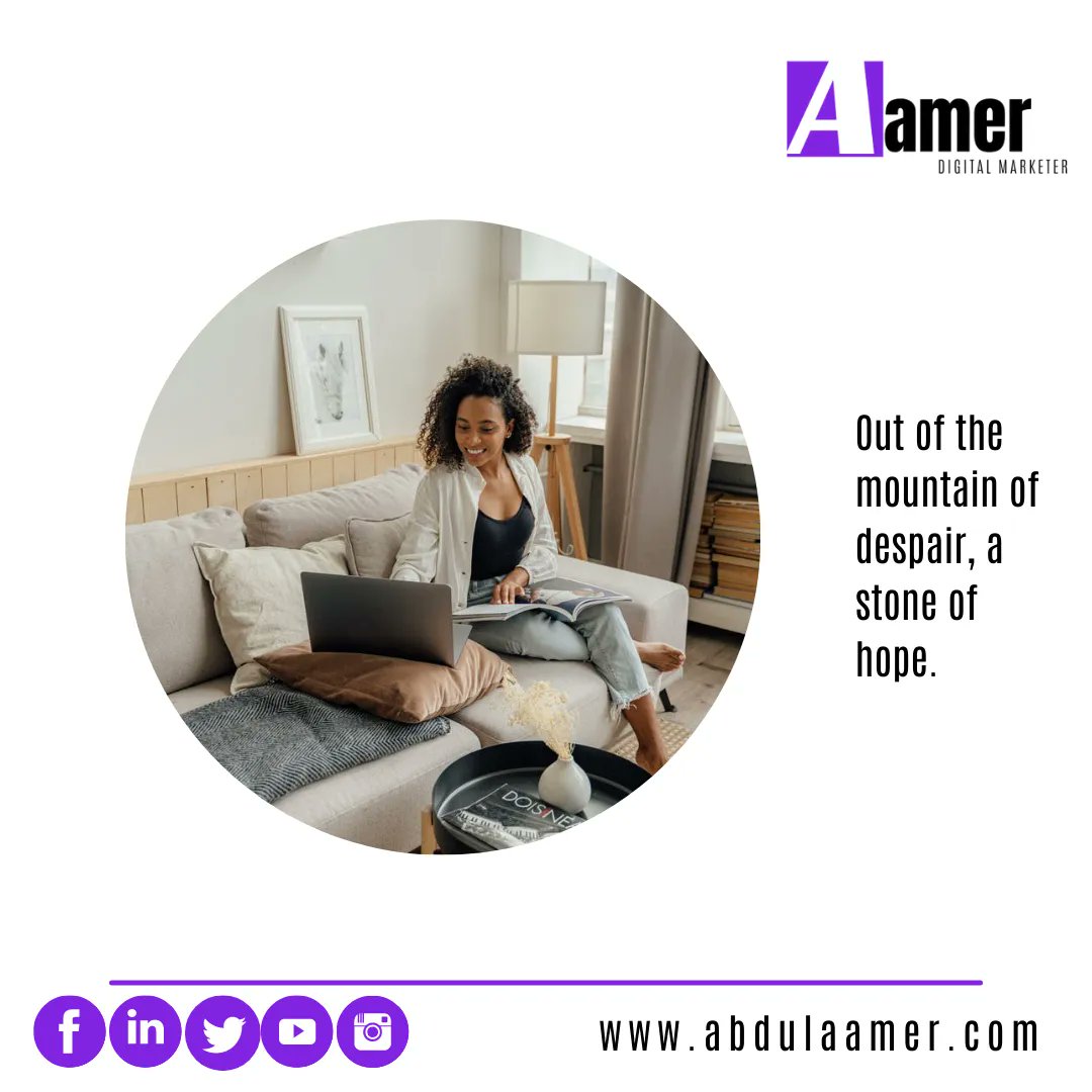 aamerdigital's tweet photo. 🙋😍 👉 “Out of the mountain of despair, a stone of hope.” Click 👉 https://t.co/uWIbMggRne to know more
#aamerdigital #digitalmarketer #consultant #sangareddy #hyderabad #sangareddyinfluencer #advisor #seospecialist #socialmediamarketer
#canvadesiger #strategyexpert https://t.co/rPM09LbkU2