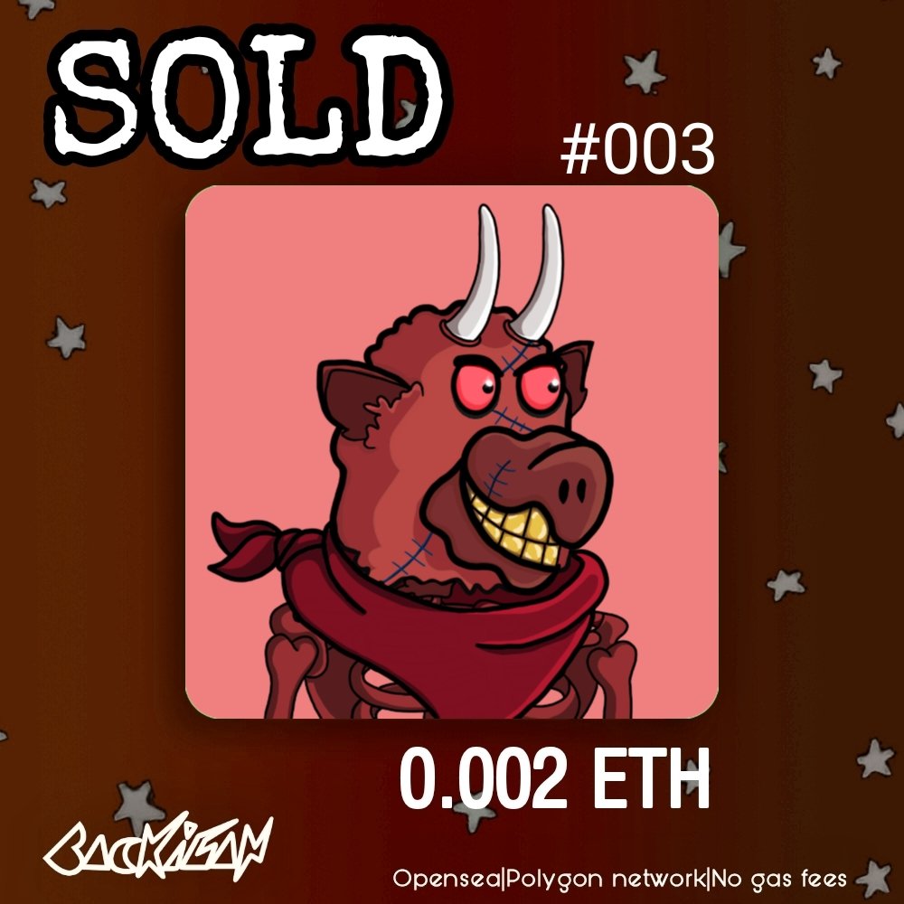 Backigan #003 Sold! 🥳

The Backigans are selling like hotcakes! 🍞
To the moon 🚀

Thanks collectors, who are waiting to have their own Backigan, join the community!

Opensea|Network of polygons|No gas fees