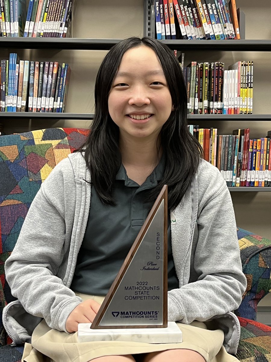 Congrats to Amy! She won 2nd place in the state math competition and will represent Tennessee at the national MathCounts competition this May in Washington, DC. @SCSK12Unified