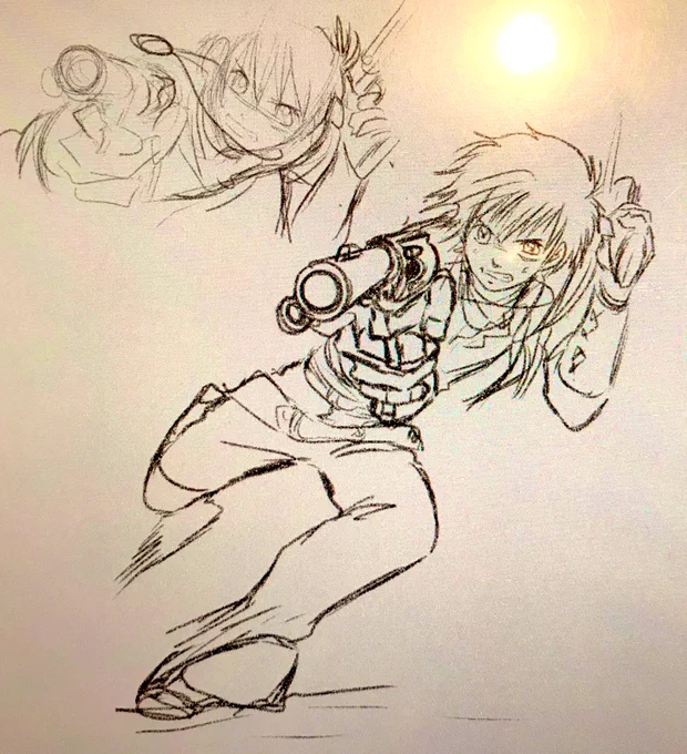 新章に関しては3年前から構想ありまして、イメージラフを本編描きながら描いてました🙄
3枚目は昨日今日描いた悪党その一のイメージラフ🙋‍♂️
さて、午後も仕事頑張るか💨 