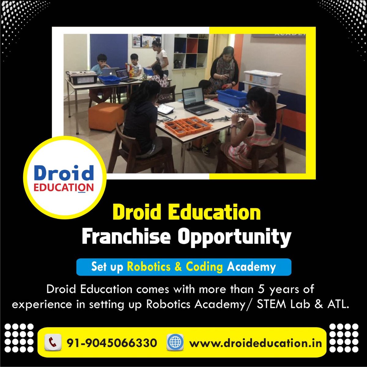 DroidEducation's tweet photo. Droid Education Franchise opportunity for young entrepreneurs 

Call us on +91-9045066330
 #entrepreneurs #investment #business #opportunity #profitablebusiness #businessopportunities  #franchise #FranchiseOpportunityServices #ownbusiness #FranchiseBusinessOpportunity #Franchise https://t.co/PLOXrU2gBk