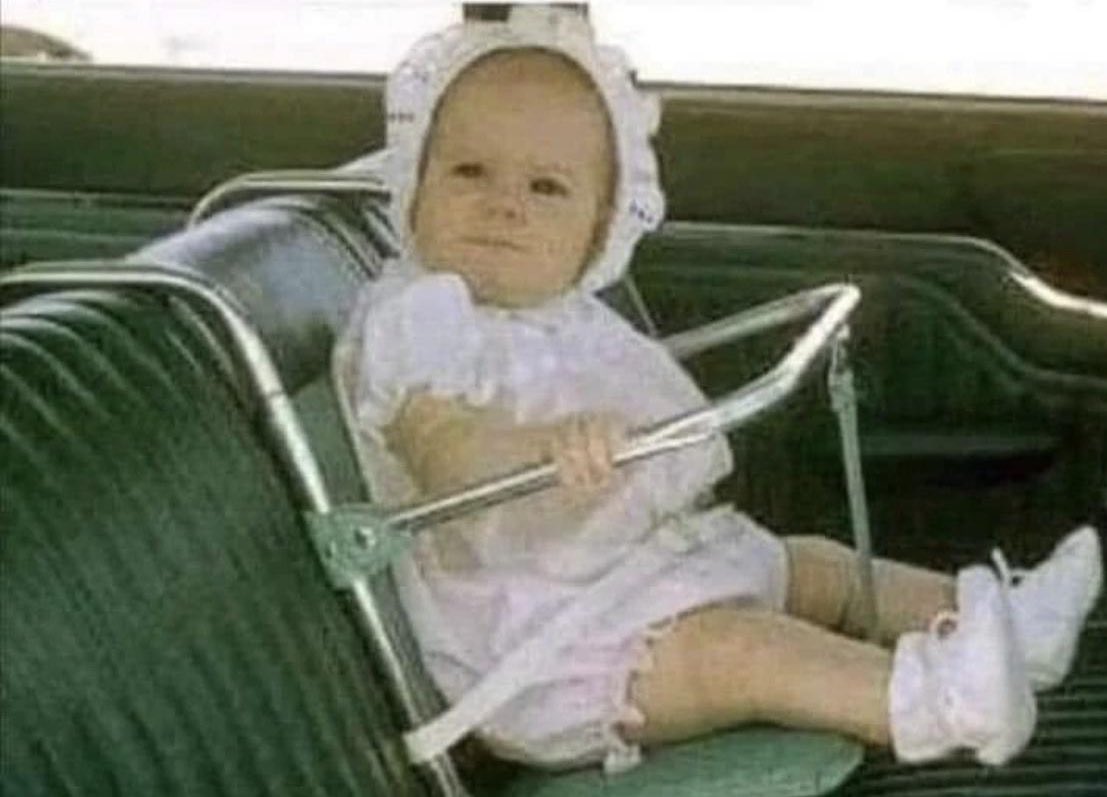 nerds_feed's tweet photo. And that, my friends, was car seat safety in the 70s! https://t.co/ssl91vgGLz
