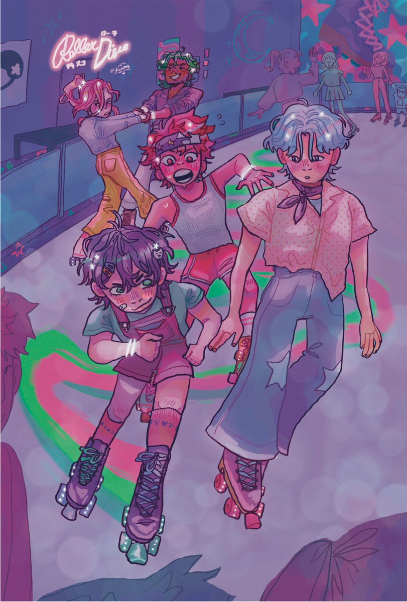 fruichus's tweet photo. Finally posting my piece for the @Sk8InfinityZine obviously had to continue pushing my roller sk8 the infinity agenda with the fam at the roller disco🛼✨✨
#SK8THEINFINITY #SK8エスケーエイト #renga #matchablossom #anime https://t.co/5L3gdknCCB