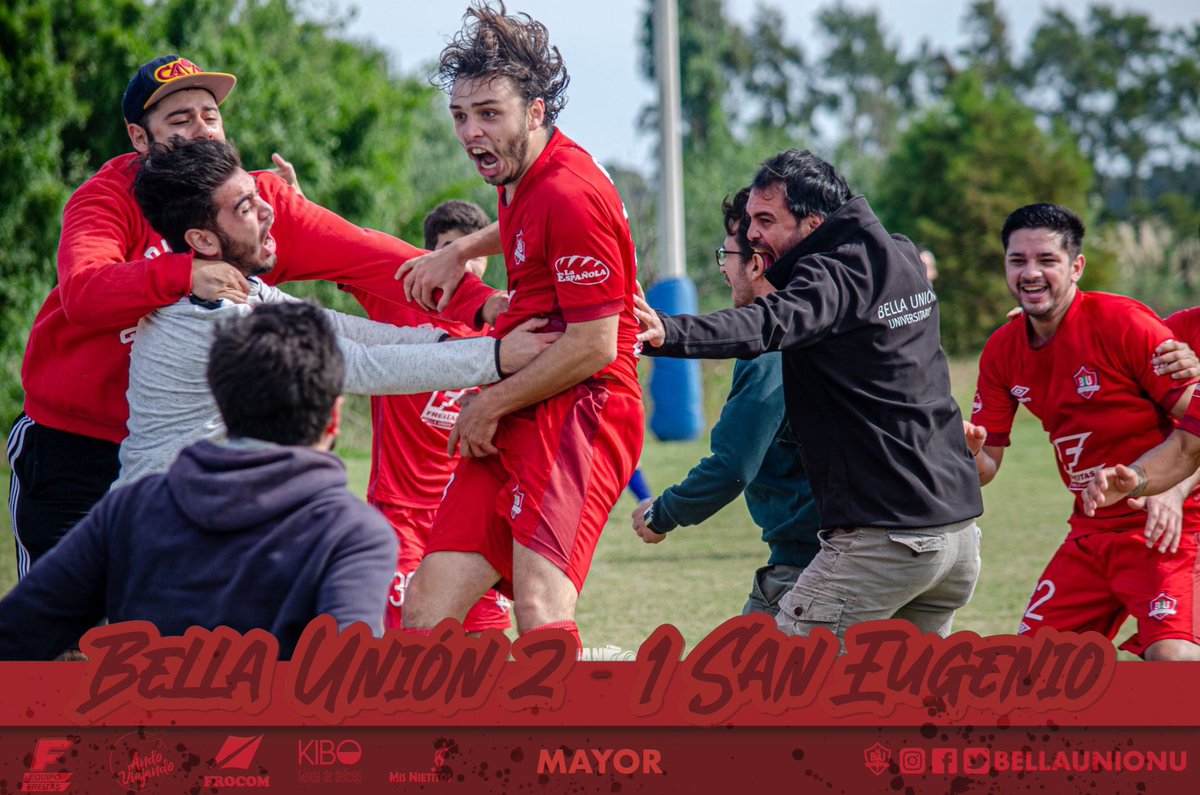 🔴 Bella Union U. 2-1 San Eugenio U.

⚽️ Triunfo agónico, en los descuentos, como se caracteriza este equipo, dejando todo hasta el último minuto. Los goles fueron convertidos por <a href="/facundopereira2/">facundo pereira</a> a los 94’ minutos y <a href="/grvc8/">ぜひぜよろ</a> a los 95’.

📸 Damián Latorre 

#somospueblo #vamosrojo