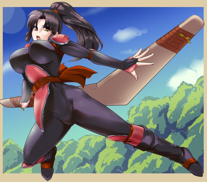 Skeb納品しました～
「犬夜叉」より珊瑚リクエストいただいておりました

飛来骨デッッッカ
そして構図がまるで飛行ユニットのよう

リクエストいただきありがとうございました～
#Skeb #Commission #有償依頼 #犬夜叉 #珊瑚 