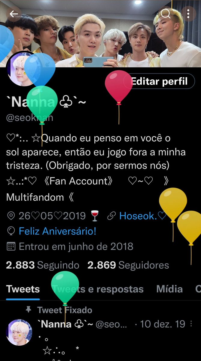 seoknan's tweet photo. Eita eita que chegou os tão esperados 31 anos da minha vida.   Vamos ver os balões subindo no perfil 🥳🥳🥳💚💛🖤💙💜💜💜💜💜💜💜💜💜💜💜💜💜💜
#parabensparamim
#Felizaniversario https://t.co/YSmqsJCNM1