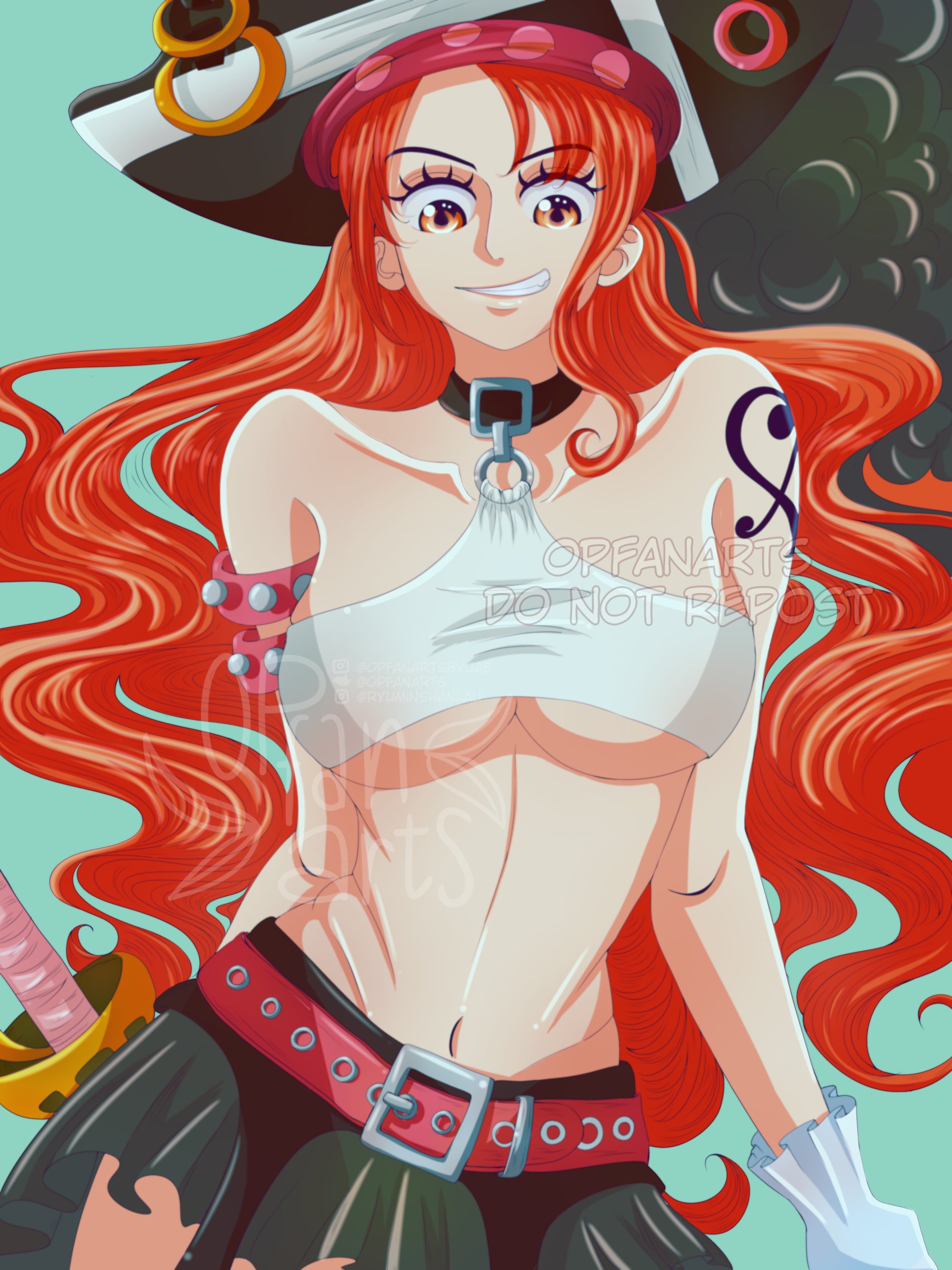 Nami from the upcoming RED movie (fanart by me) : r/OnePiece