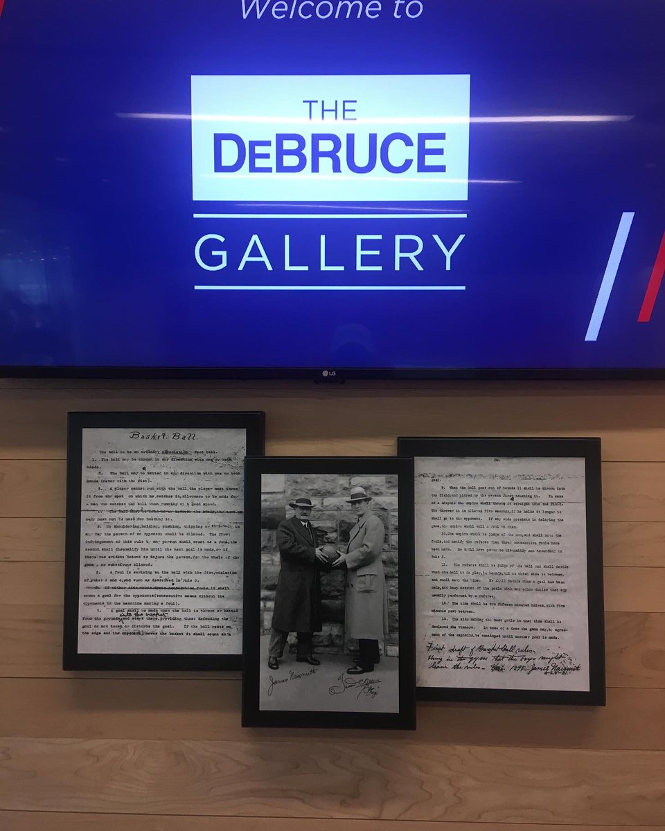 HumanCalculator's tweet photo. Congratulations to @KUHoops for winning the national championship. I stopped by the university last week to check out the 13 rules of basketball being displayed there. #basketball #13rules #naismith #herkimer #lambertwill #herkimeroriginals #herkimer9 https://t.co/igSDB48Fz9