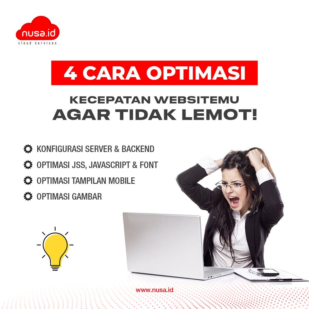 nusaidcloud's tweet photo. Pasti bete banget deh kalo buka website dan ternyata websitenya lemot🤯
Udah coba di refresh, tapi taunya juga sama aja. Ini mimin bagikan beberapa cara biar kamu bisa mengoptimasi websitemu! 😉
#website #domain #internet #lelet https://t.co/fGRWaHlD0j